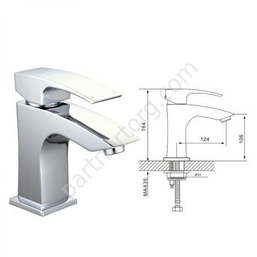 Jacob Gappo G1207 смеситель для раковины хром