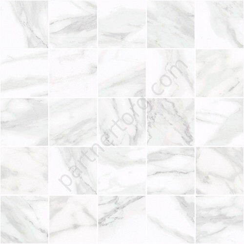 Olimpus белая полированная керамическая мозаика 25x25см Laparet MM34037