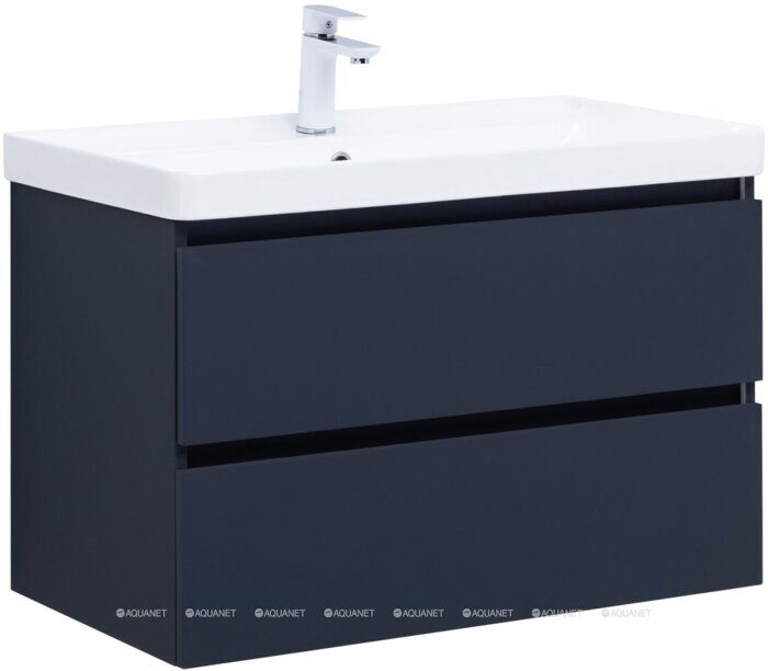 Вега 2.0 80 тумба маренго для ванной комнаты 2 ящика Aquanet