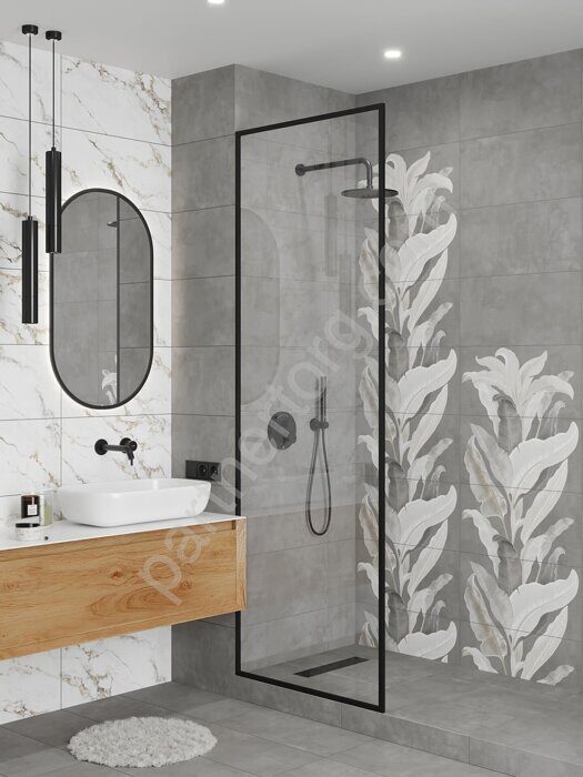 Янссон серый декор матовый керамогранитный 30х60см Lasselsberger Ceramics 7360-0017