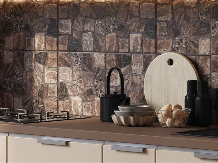 Vilio A16427 керамогранит коричневый матовый рельеф 30x30см Cersanit