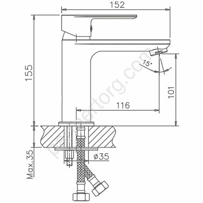 HB10505-8 Haiba смеситель для раковины белый/хром