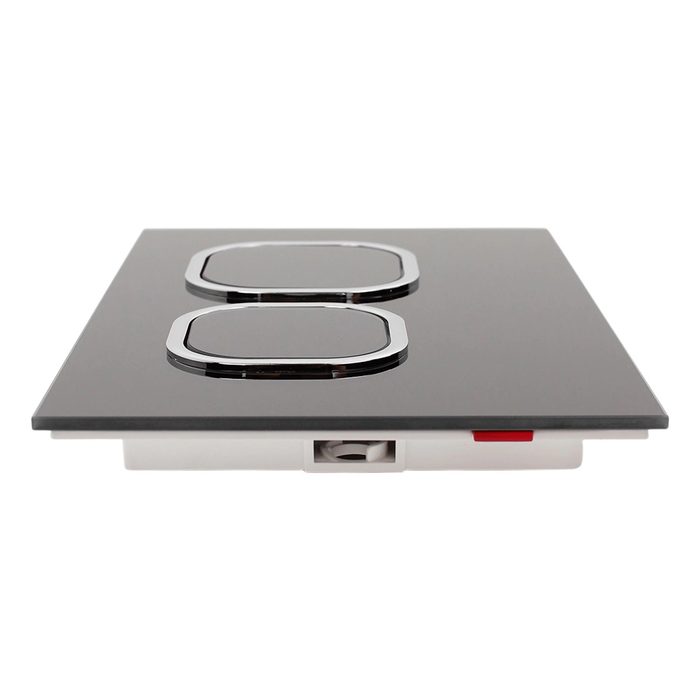 Vega CS220BLG+С клавиша смывная для инсталляции, черный+хром, квадрат