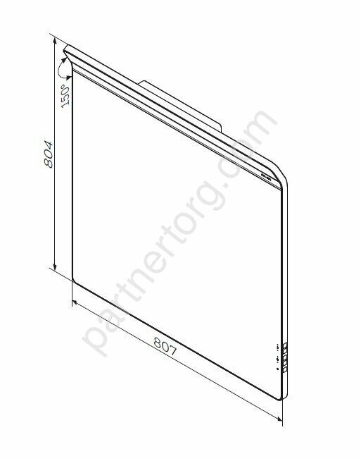M50AMOX0801SA INSPIRE V2.0, Зеркало настенное с LED-подсветкой и системой антизапотевания, 80 см