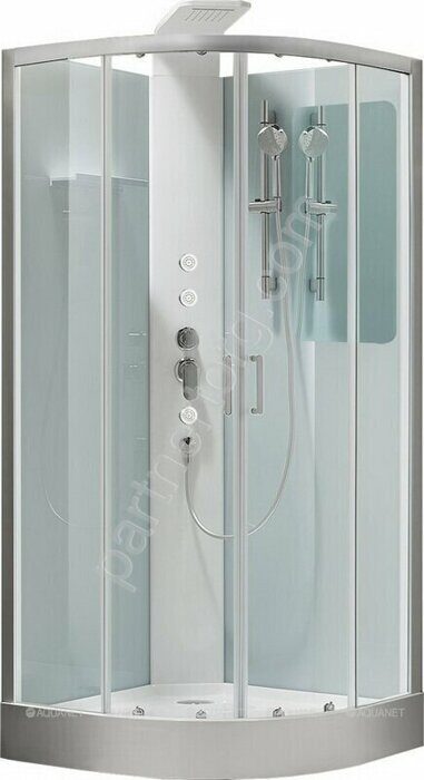 Passion R душевая кабина 90х90см прозрачное стекло, с гидромассажем Aquanet