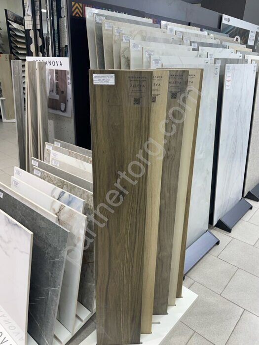 Alleya Темно-коричневый структура керамогранит Kerranova 120x20см К-2104/SR