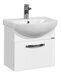 Ария 50 см тумба подвесная белая для ванной комнаты с раковиной Смайл 50 Aquaton
