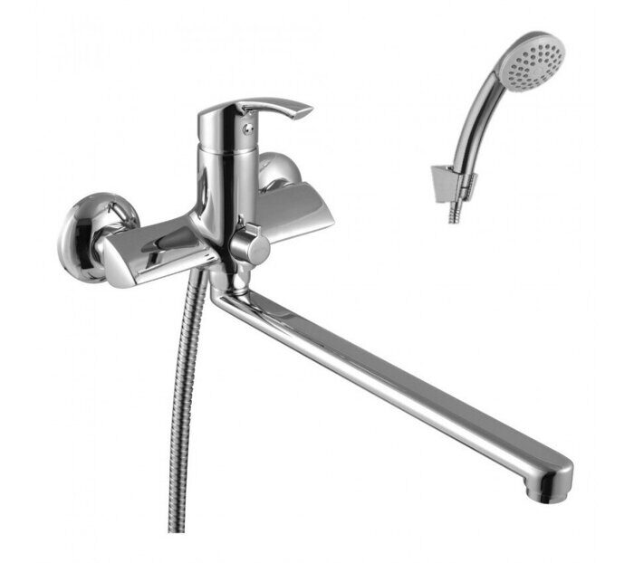 Plus Strike LM1151C смеситель для ванны и душа с плоским изливом, хром Lemark