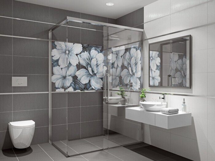 Devore Gris настенная плитка серо-коричневая сатинированная 31х63см Azori