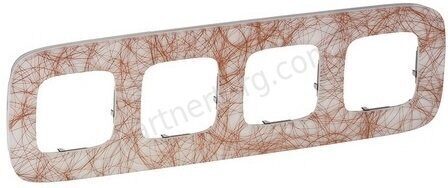 Рамка 4 поста для серии Valena Legrand Allure в цвете итальянская фантазия