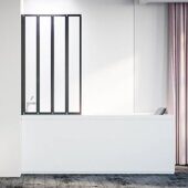 Veconi PL74BL-90-01-19C4 шторка на ванну 90х150 см, профиль черный