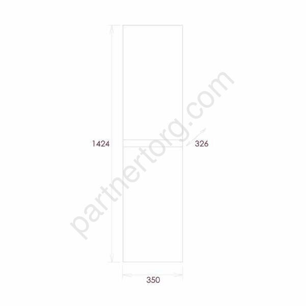 Алеста 35.10 камень светлый/белый подвесной пенал универсальный Onika