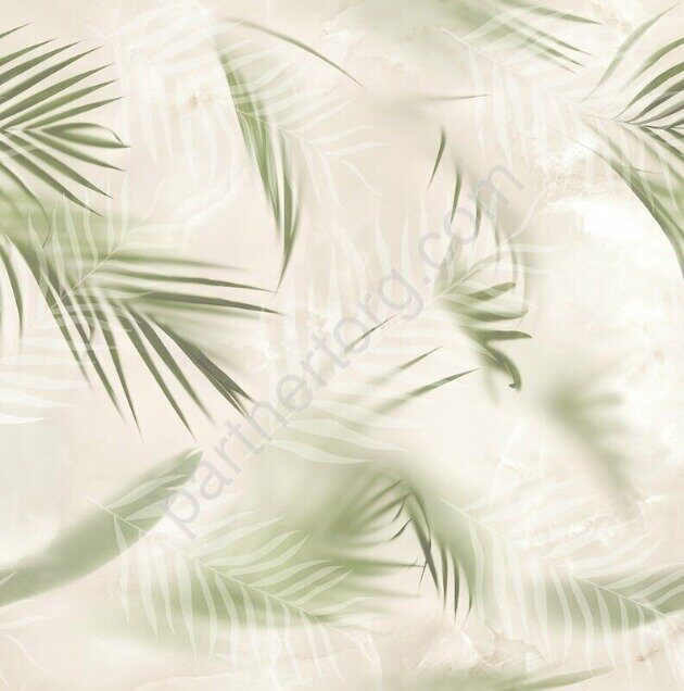 Latila Feuille панно (из 2-х плиток) бежевое глянцевое листья 63х63см Azori