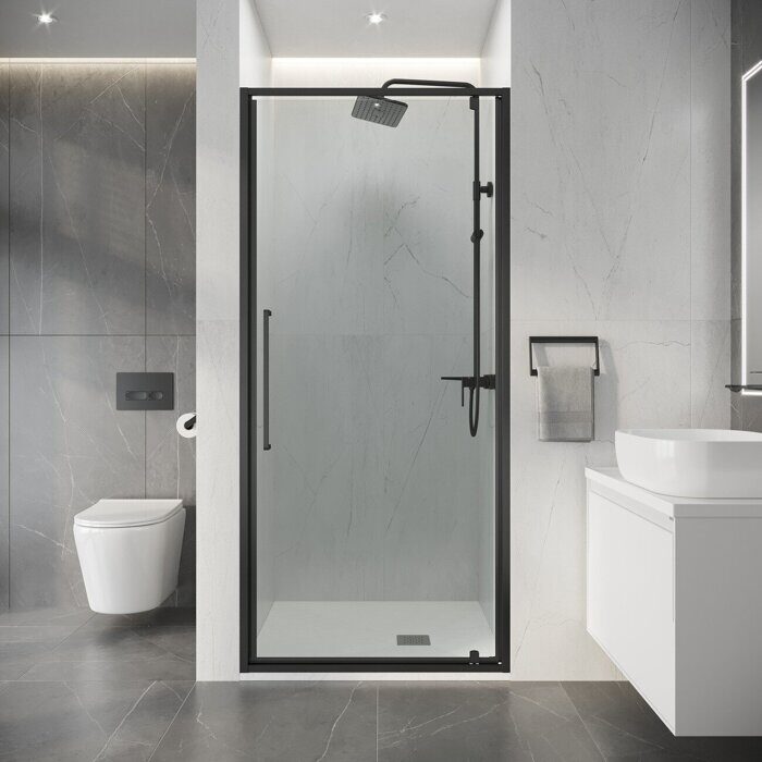 Niagara Nova NG-35-9AGR дверь в нишу распашная 90х195см, профиль графит