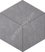 Spectrum Cube Grey SR01 серый неполированный керамогранит 25х29см Estima Мозаика