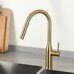 Gappo G4398-43 смеситель для кухни с выдвижным изливом сатин золотой