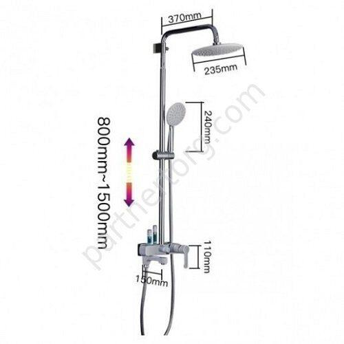 Tomahawk Gappo G2402-8 душевая система с верхним душем белый, хром