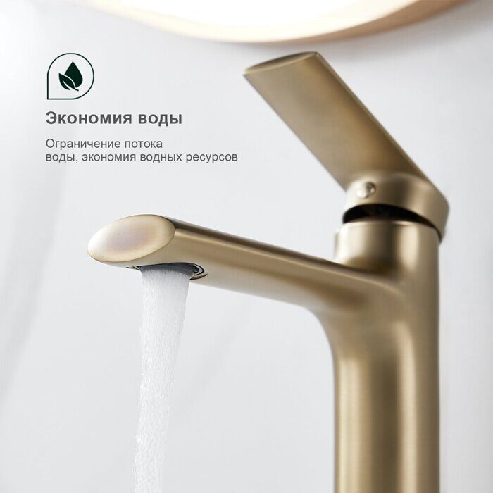 S50.10.03 Splenka Смеситель для умывальника, сатин золотой