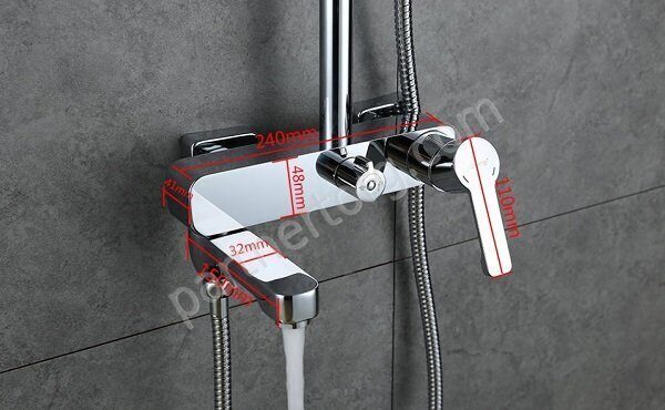 Gappo G2402 душевая стойка с верхним душем хром