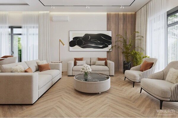 Монпелье LVT клеевая плитка ПВХ Parquet Herringbone Glue 2,5 мм