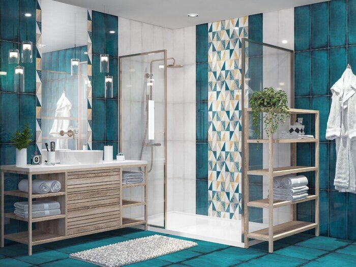 Eclipse Indigo плитка для пола бирюзовая матовая 42х42см Azori