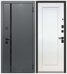Luxor 2МДФ Горизонталь Нео дверь входная Сатин графит,  Эмалит белый