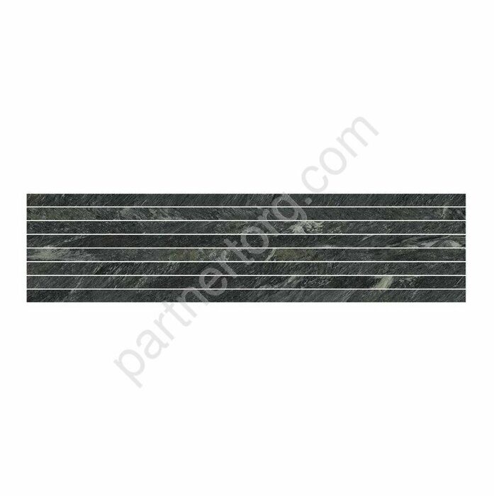 Skyfall матовая декоративная вставка чёрная Italon 20x80см