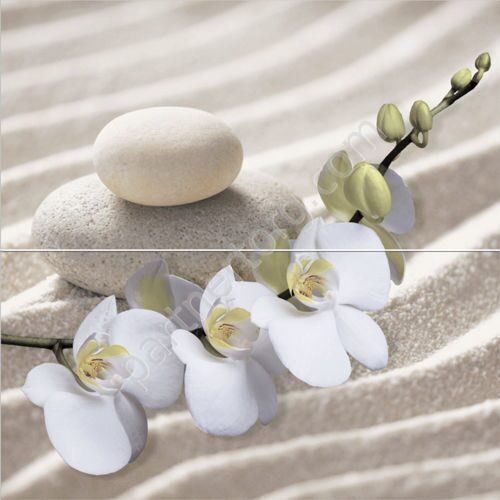 Relax панно из 2 плиток бежевое глянцевое 50х50см Alma Ceramica PWU09RLX1