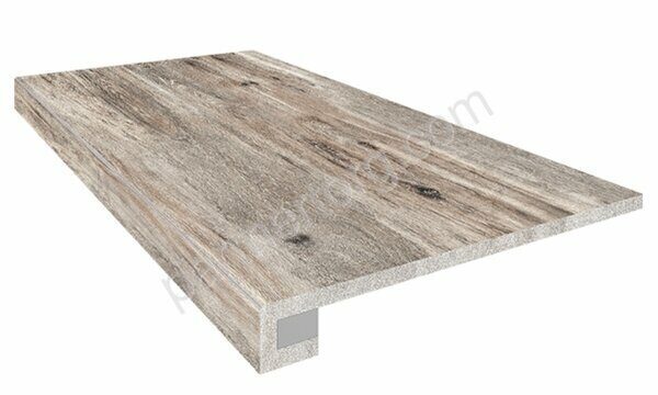 Комплект Brigantina Aged Oak BG03 серый неполированный: ступень 33х120см и Подступенок 15х120см Estima
