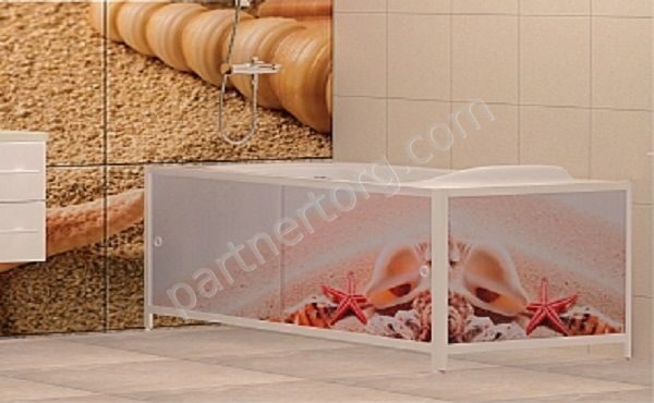 Дары моря Ультралегкий Арт экран под ванну пластик 1,48 м,  1,68м
