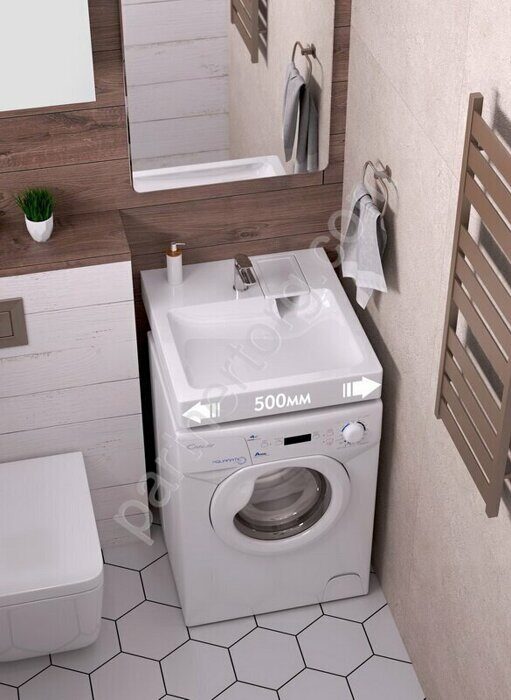 Марго V58D1 Marrbaxx 500х548х88мм раковина для монтажа над стиральной машиной