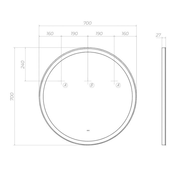 Cosmo Comfort 700 зеркало с LED - подсветкой для ванной комнаты