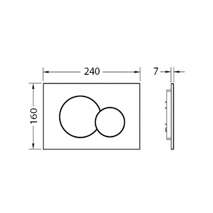 Клавиша смывная для инсталляции, оружейная сталь, круг, тонкая Beta CS10GMT