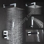 Gappo G7102 душевая система с верхним душем встраиваемая  хром