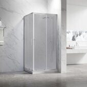 Veconi RV27CH-9090-02-C8 душевой угол 90х90x190 см, дверь раздвижная, профиль хром