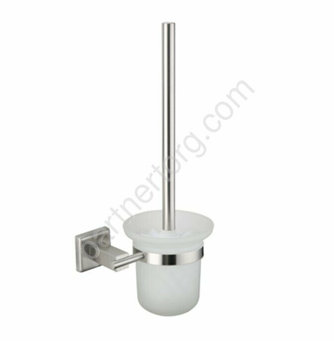 Ершик для унитаза стеклянный подвесной с держателем Melana сатин/хром MLN-862006