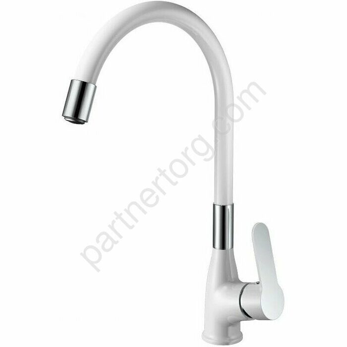 HB73557-8 Haiba смеситель для кухни высокий хром/белый