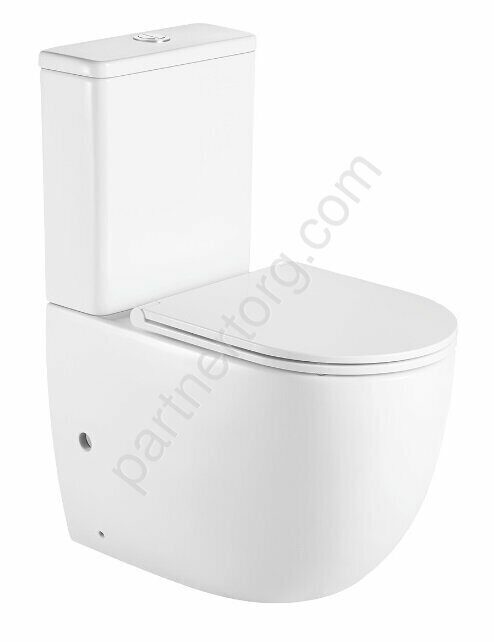 Mitta унитаз напольный безободковый 62см с сидением микролифт AZ-2128