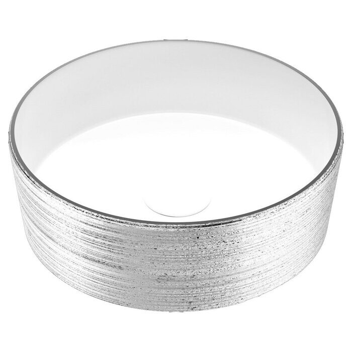 Grossman GR-5020SW накладная раковина серебро-белая