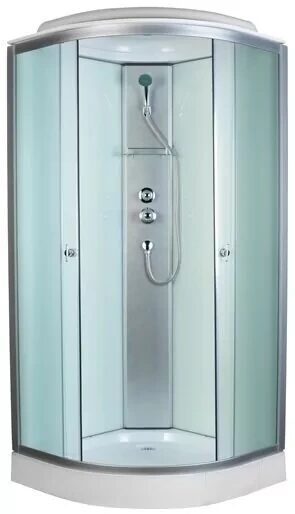 4022D fabric white душевая кабина Aquapulse 90х90х220см, матовое стекло, низкий поддон