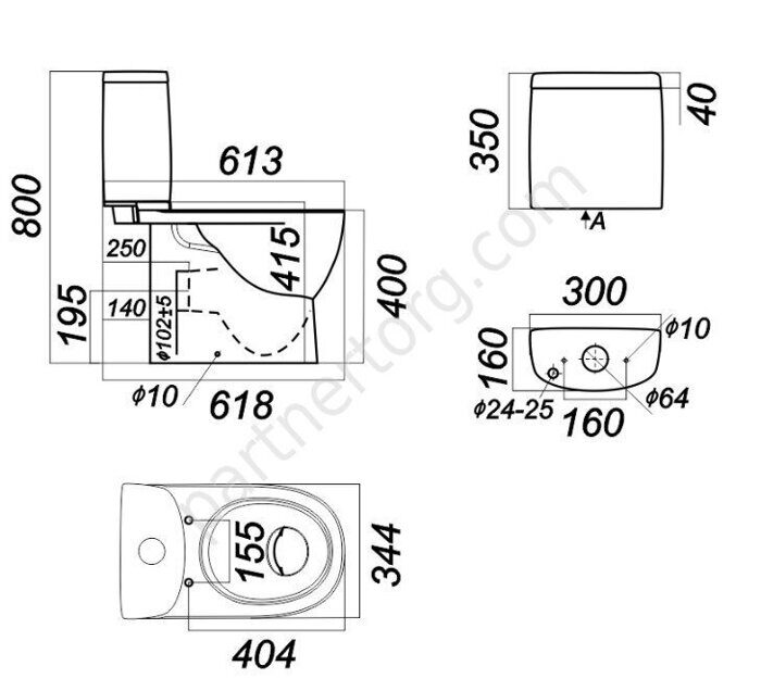 Fest Sanita Luxe  унитаз компакт напольный с сидением микролифт
