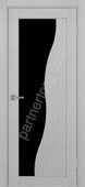Сицилия 720.21 межкомнатная дверь дуб серый FL лакобель черное
