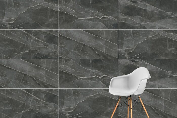 CityMarble калакатта блэк R9 керамогранит лаппатиров 60х120см Vitra