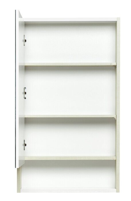 Рико 50 см зеркальный шкаф подвесной белый/ясень фабрик для ванной комнаты Aquaton