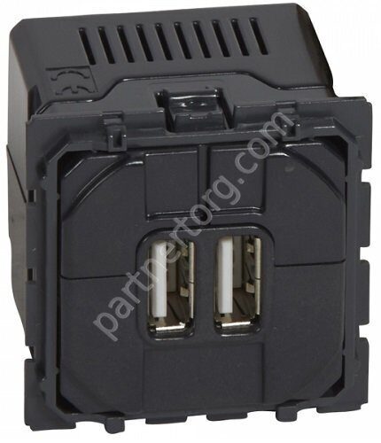 Legrand Celiane механизм зарядного устройства 2xUSB 240/5В 1500мА