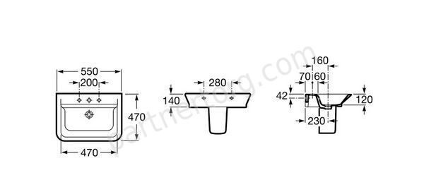 The Gap Roca раковина подвесная 55х47 см