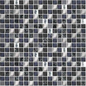 Дефиле Неро мозаика черно-белая 30х30см Azori