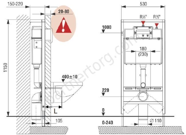 Комплект Roca Пэк Mateo инсталляции для унитаза с унитазом и сидением с микролифтом