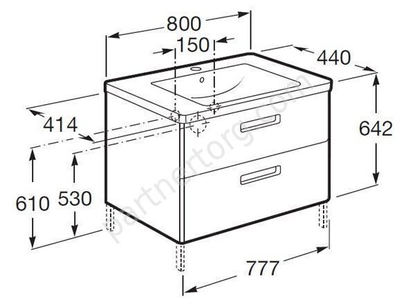 Gap тумба для ванной комнаты фиолетовая 80 Roca
