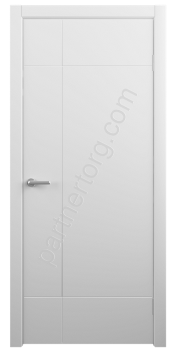 Альфа Геометрия дверь межкомнатная Vinyl белый глухое полотно